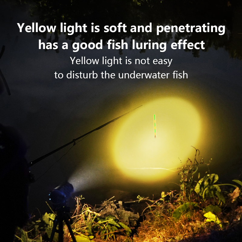Smiling Shark Led Fishing Flashlight, 4 Color Led Rechargeable Flashlight  with Motion/Sensor Switch & Power Bank Fuction, Waterproof Flashlight for  Fishing at Night_Guangzhou Smiling Shark Lighting Science Technology Co.,  Ltd