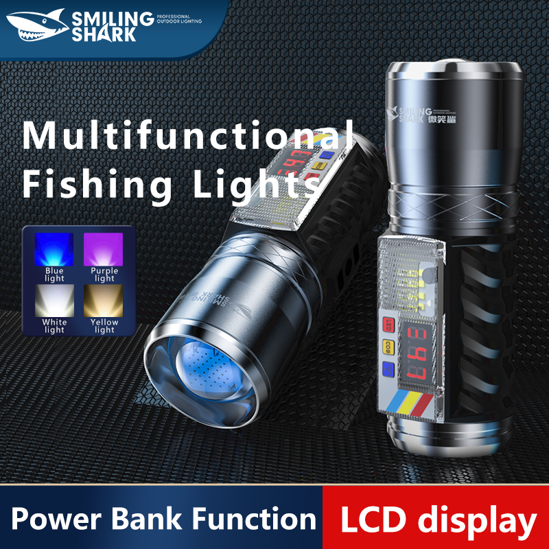 Smiling Shark Flashlights High Lumens, Rechargeable Flashlights Led 9000  Lumen, Super Bright Flash Light, High Powered Handheld Flashlights for  Emergency Camping Gift, IP67 Waterproof, Zoomable_Guangzhou Smiling Shark  Lighting Science Technology Co., Ltd