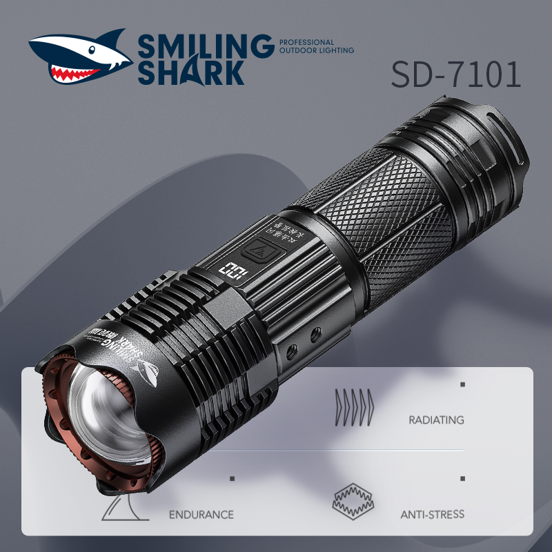 Smiling Shark Taschenlampe,Ultra-Bright LED Flashlights mit 10000